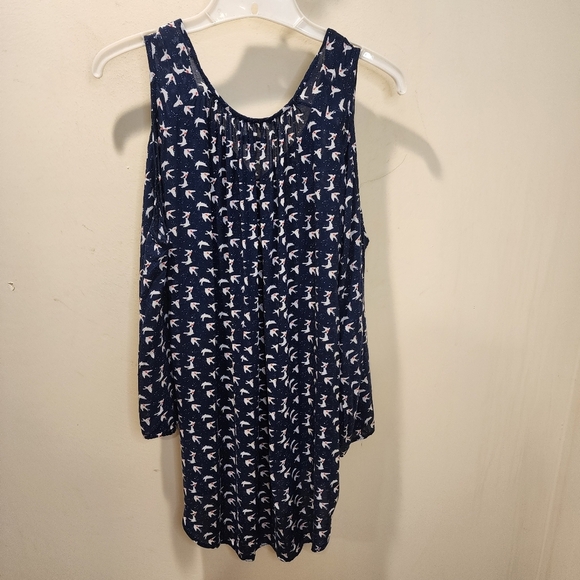 MAX JEANS Cold Shoulder Relaxed Fit Boho  Blouse size L - Picture 4 of 9